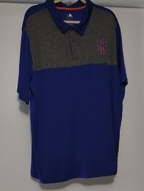 Genuine Merchandise Royal Blue & Gray New York Mets Polo